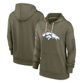 Tlead D.Broncos Olive Salute to Service Pullover Hoodies Limited Blank Player Stitched Jerseys