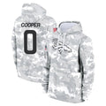 Tlead D.Broncos #0 Jonathon Cooper Player Arctic Camo Salute to Service Hoodies Limited Game Stitched Jerseys