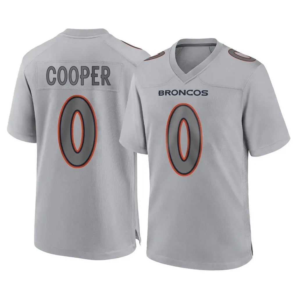 Tlead D.Broncos #0 Jonathon Cooper Player Gray Atmosphere Fashion Limited Game Stitched Jerseys