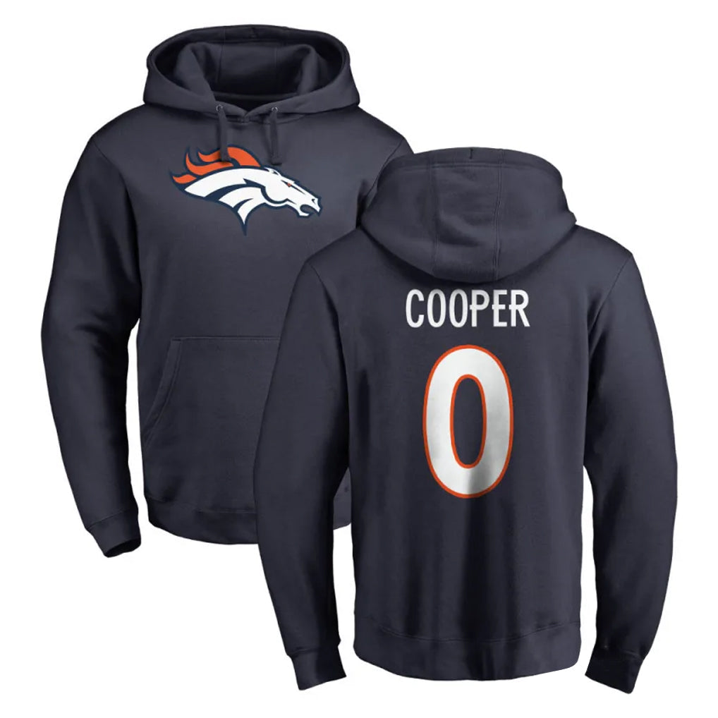 Tlead D.Broncos #0 Jonathon Cooper Player Navy Pullover Hoodie Limited Stitched Jerseys
