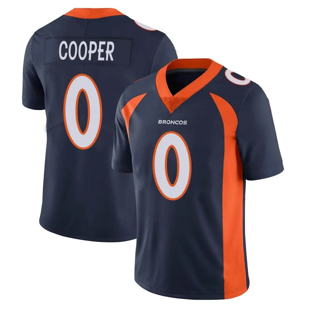 Tlead D.Broncos #0 Jonathon Cooper Player Navy Vapor Untouchable Limited Game Stitched Jerseys