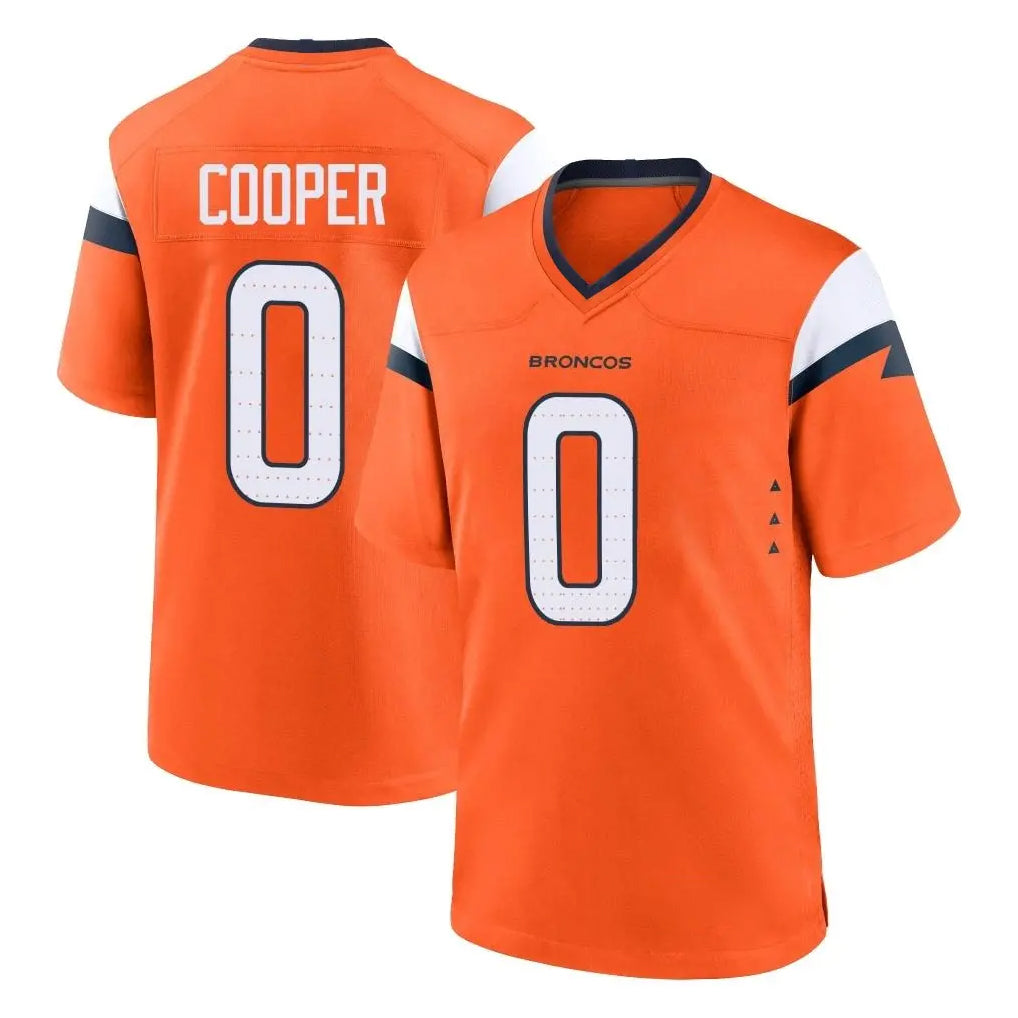Tlead D.Broncos #0 Jonathon Cooper Player Orange Home Game Stitched Jerseys