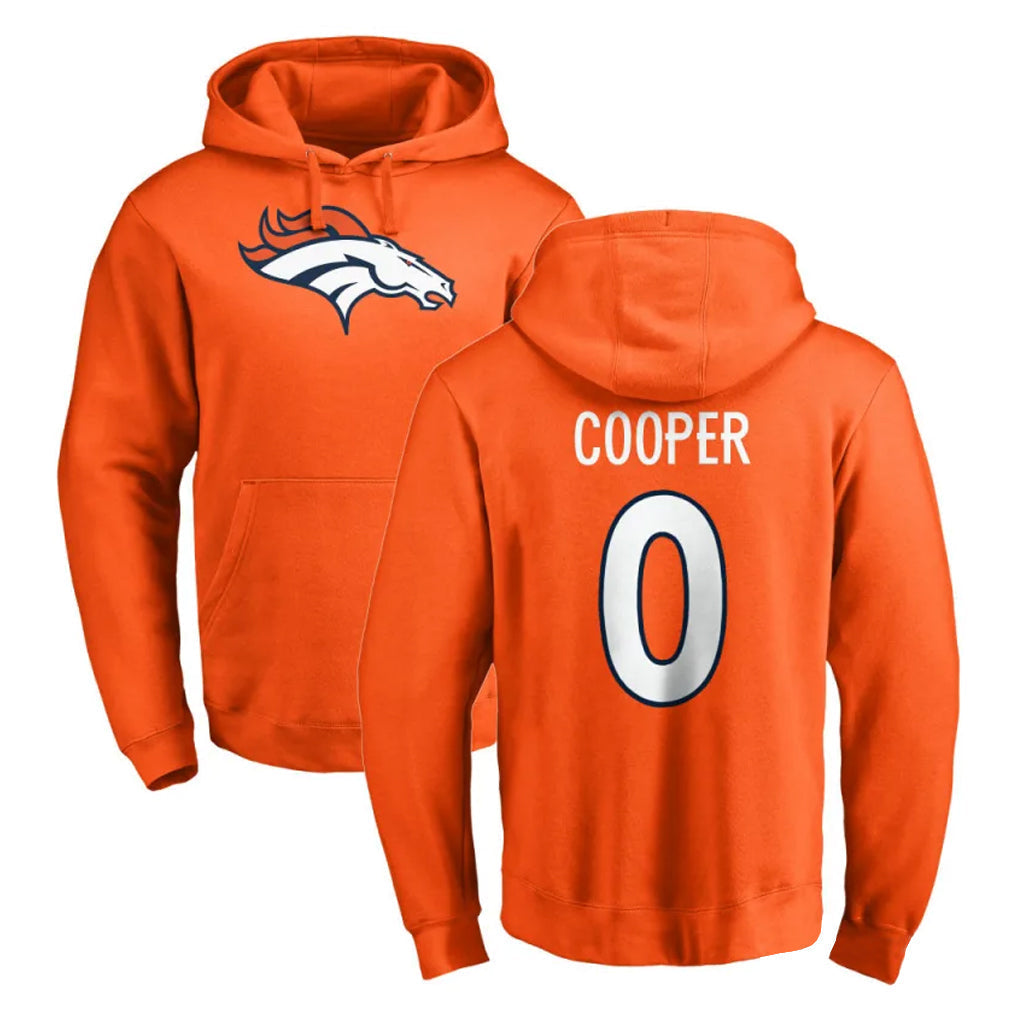 Tlead D.Broncos #0 Jonathon Cooper Player Orange Pullover Hoodie Limited Stitched Jerseys