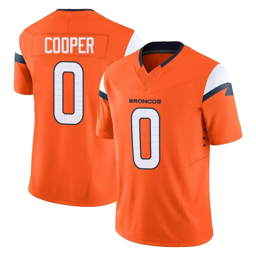 Tlead D.Broncos #0 Jonathon Cooper Player Orange Vapor F.U.S.E. Limited Home Game Stitched Jerseys