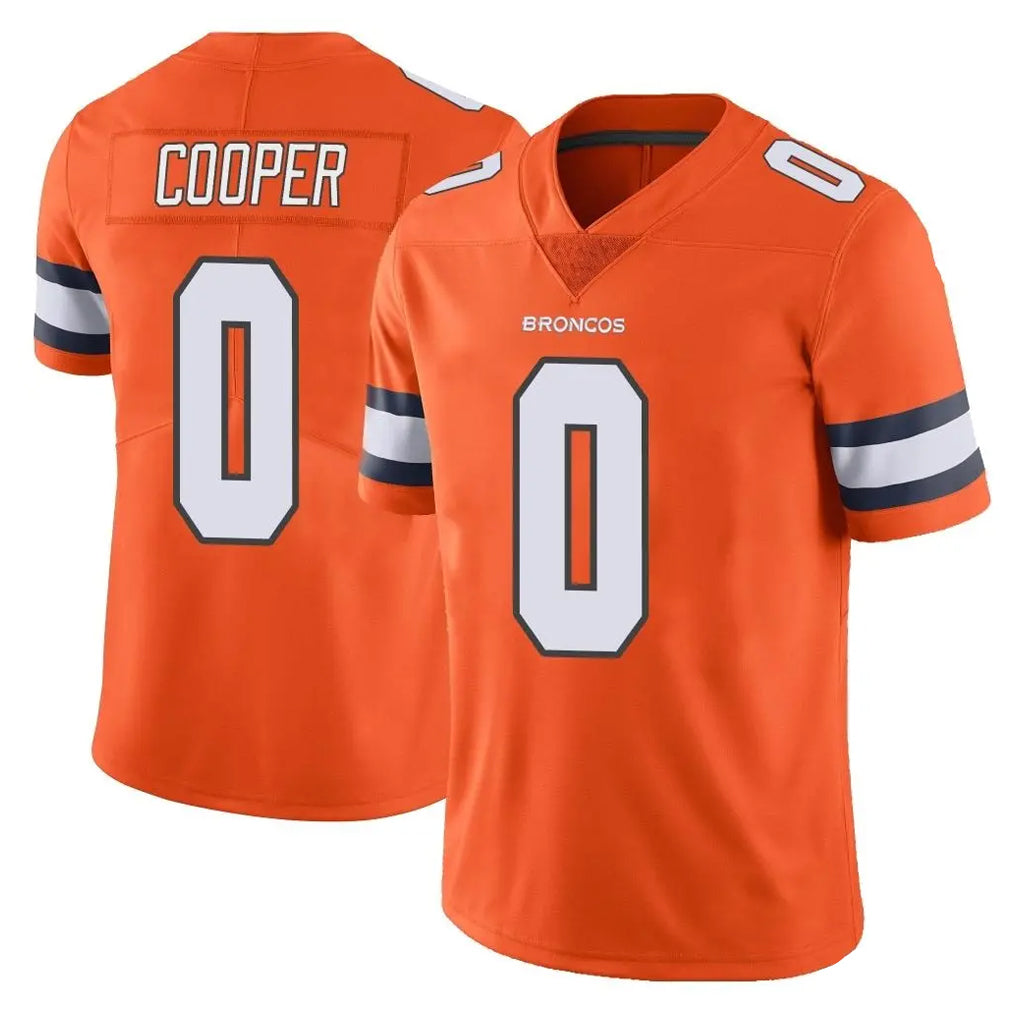 Tlead D.Broncos #0 Jonathon Cooper Player Orange Vapor Untouchable Limited Home Game Stitched Jerseys