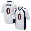 Tlead D.Broncos #0 Jonathon Cooper Player White Game Stitched Jerseys