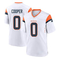 Tlead D.Broncos #0 Jonathon Cooper Player White Home Game Stitched Jerseys