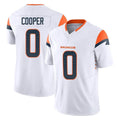 Tlead D.Broncos #0 Jonathon Cooper Player White Limited Vapor F.U.S.E. Home Game Stitched Jerseys