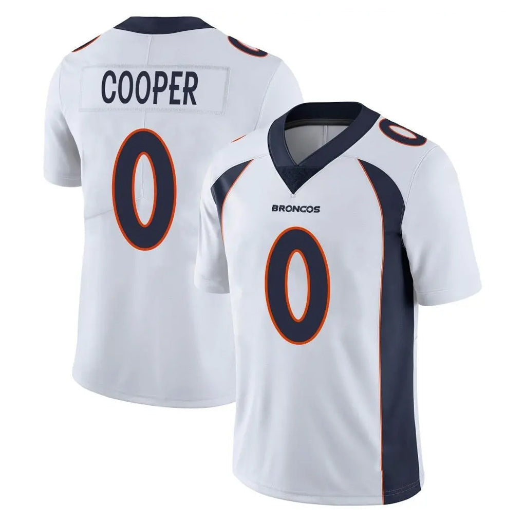 Tlead D.Broncos #0 Jonathon Cooper Player White Vapor Untouchable Limited Home Game Stitched Jerseys