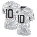 Tlead D.Broncos #10 Bo Nix Player Arctic Camo Salute To Service Limited Stitched Jerseys