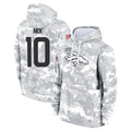 Tlead D.Broncos #10 Bo Nix Player Arctic Camo Salute to Service Hoodies Limited Game Stitched Jerseys
