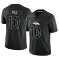 Tlead D.Broncos #10 Bo Nix Player Black RFLCTV Limited  Jerseys