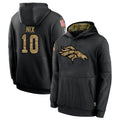 Tlead D.Broncos #10 Bo Nix Player Black Salute to Service Pullover Hoodies Limited Stitched Jerseys