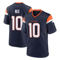 Tlead D.Broncos #10 Bo Nix Player Navy Home Game Stitched Jerseys