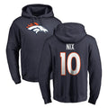Tlead D.Broncos #10 Bo Nix Player Navy Pullover Hoodie Limited Stitched Jerseys
