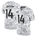 Tlead D.Broncos #14 Courtland Sutton Player Arctic Camo Salute To Service Limited Stitched Jerseys