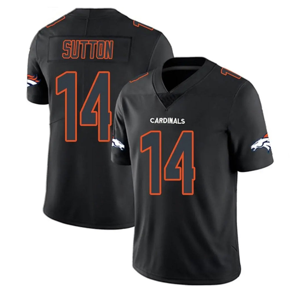 Tlead D.Broncos #14 Courtland Sutton Player Black Impact Limited Game Stitched Jerseys