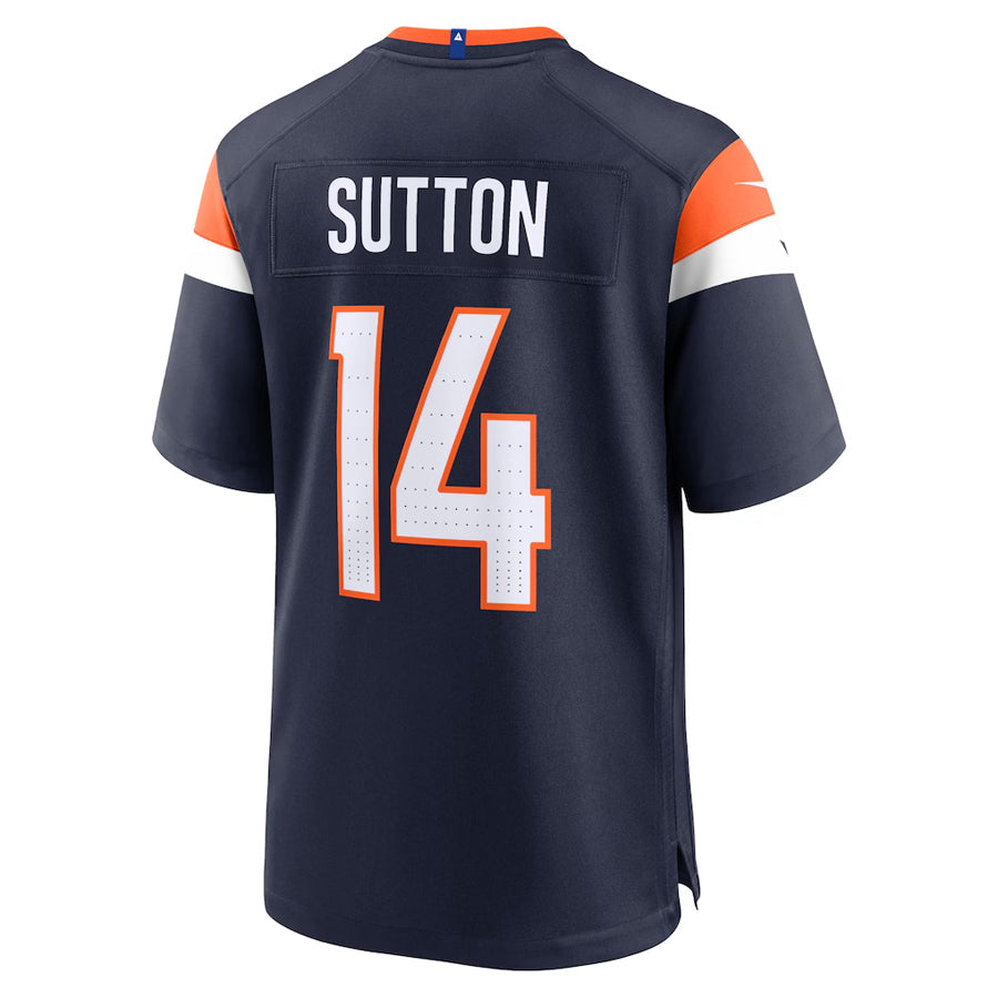 Tlead D.Broncos #14 Courtland Sutton Player Navy Home Game Stitched Jerseys