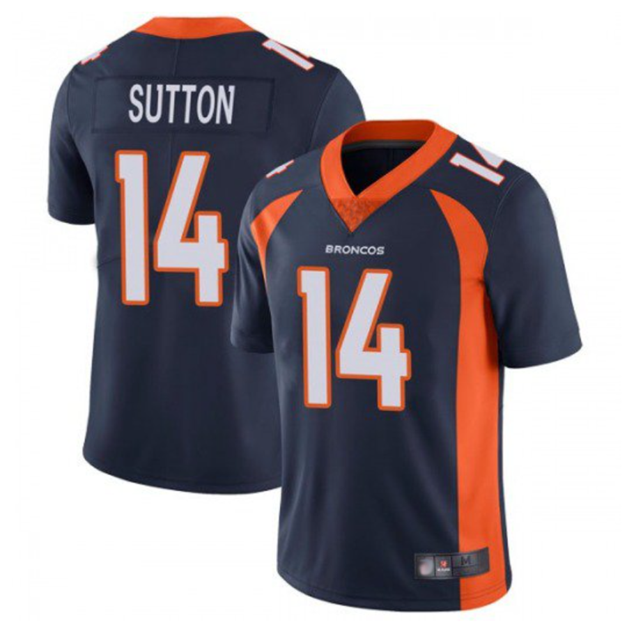Tlead D.Broncos #14 Courtland Sutton Player Navy Limited Stitched Jerseys