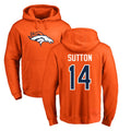 Tlead D.Broncos #14 Courtland Sutton Player Orange Pullover Hoodie Limited Stitched Jerseys