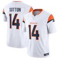 Tlead D.Broncos #14 Courtland Sutton White Vapor F.U.S.E. Limited Jersey American Stitched Jerseys