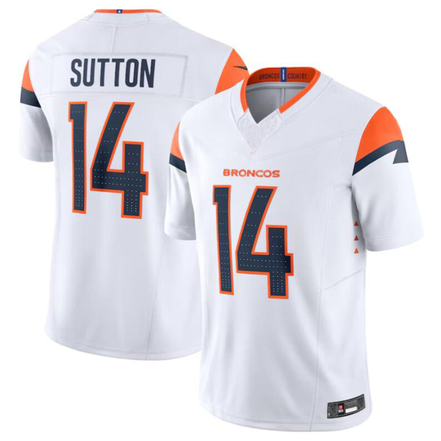 Tlead D.Broncos #14 Courtland Sutton White Vapor F.U.S.E. Limited Jersey American Stitched Jerseys
