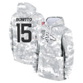 Tlead D.Broncos #15 Nik Bonitto Player Arctic Camo Salute to Service Hoodies Limited Game Stitched Jerseys
