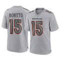 Tlead D.Broncos #15 Nik Bonitto Player Gray Atmosphere Fashion Limited Game Stitched Jerseys