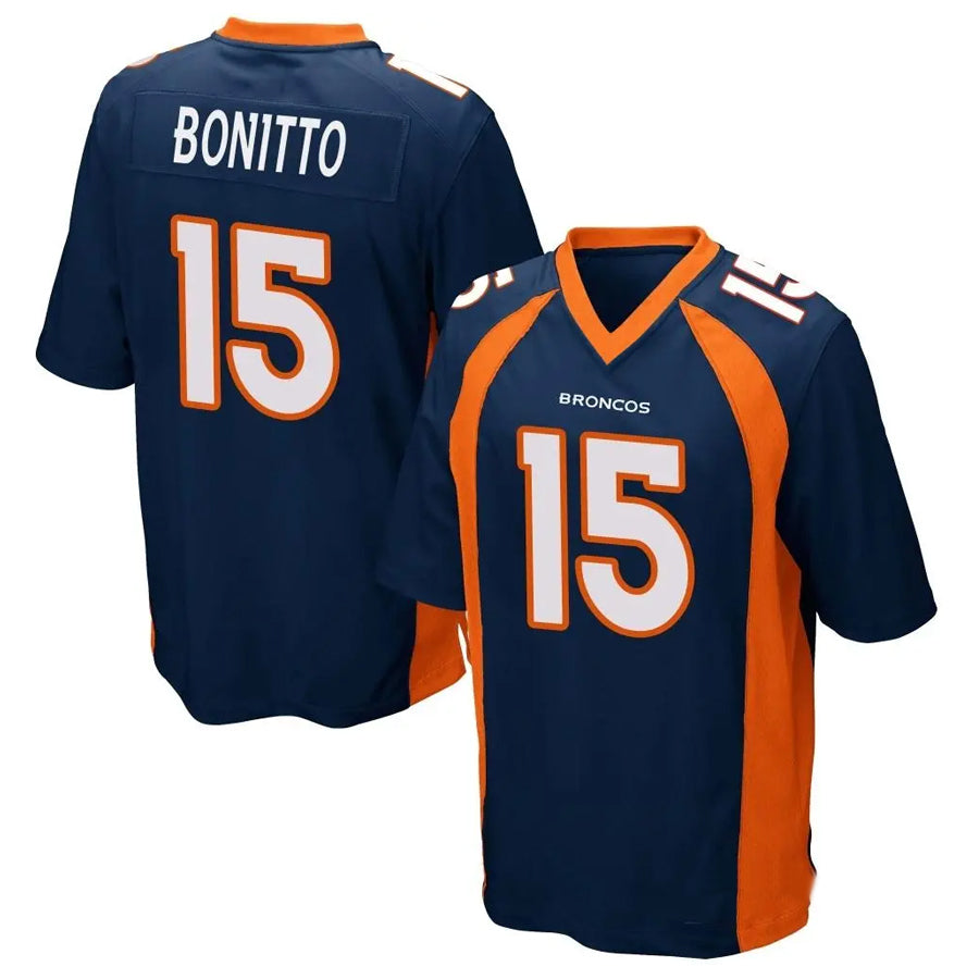 Tlead D.Broncos #15 Nik Bonitto Player Navy Game Stitched Jerseys