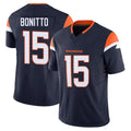 Tlead D.Broncos #15 Nik Bonitto Player Navy Vapor F.U.S.E. Limited Stitched Jerseys