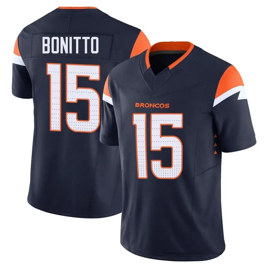 Tlead D.Broncos #15 Nik Bonitto Player Navy Vapor F.U.S.E. Limited Stitched Jerseys
