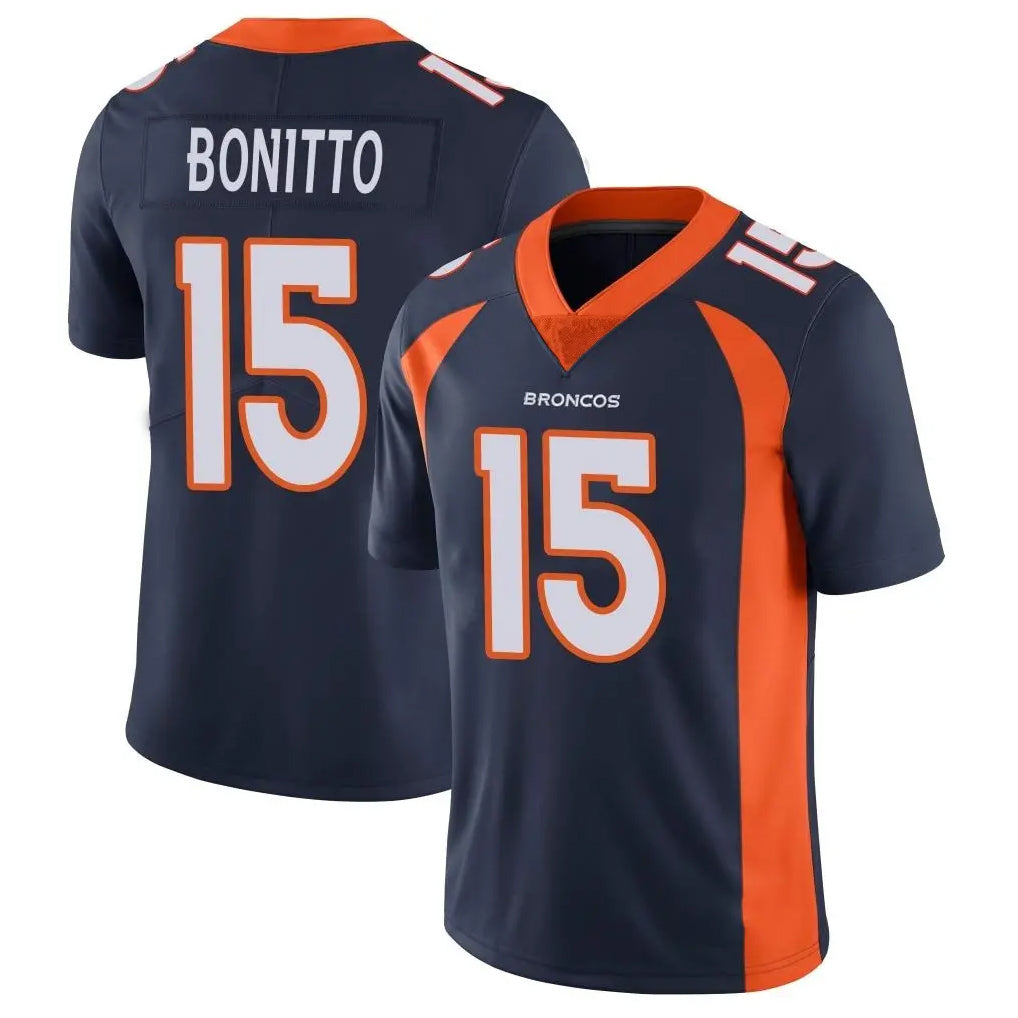 Tlead D.Broncos #15 Nik Bonitto Player Navy Vapor Untouchable Limited Game Stitched Jerseys