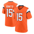 Tlead D.Broncos #15 Nik Bonitto Player Orange Home Game Stitched Jerseys