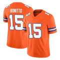 Tlead D.Broncos #15 Nik Bonitto Player Orange Limited Alternate Vapor F.U.S.E. Throwback Game Stitched Jerseys