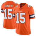 Tlead D.Broncos #15 Nik Bonitto Player Orange Vapor Untouchable Limited Home Game Stitched Jerseys