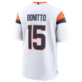 Tlead D.Broncos #15 Nik Bonitto Player White Home Game Stitched Jerseys