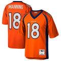 Tlead D.Broncos #18 Peyton Manning Player Mitchell & Ness Orange Legacy Replica Stitched Jerseys