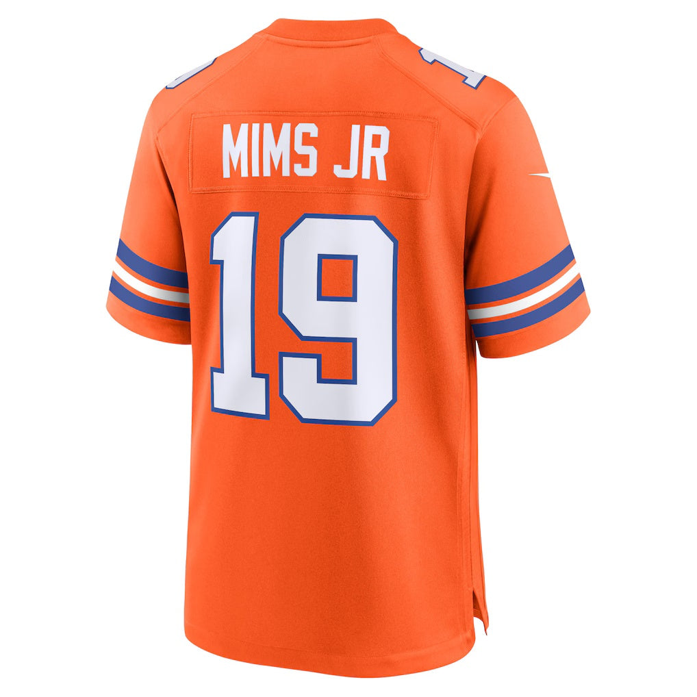 Tlead D.Broncos #19 Marvin Mims Jr Orange Mile High Collection 1977 Throwback Player Game Stitched Jerseys
