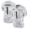 Tlead D.Broncos #1 Evan Engram Player Arctic Camo Salute To Service Limited Stitched Jerseys