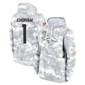 Tlead D.Broncos #1 Evan Engram Player Arctic Camo Salute to Service Hoodies Limited Game Stitched Jerseys