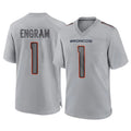 Tlead D.Broncos #1 Evan Engram Player Gray Atmosphere Fashion Limited Game Stitched Jerseys