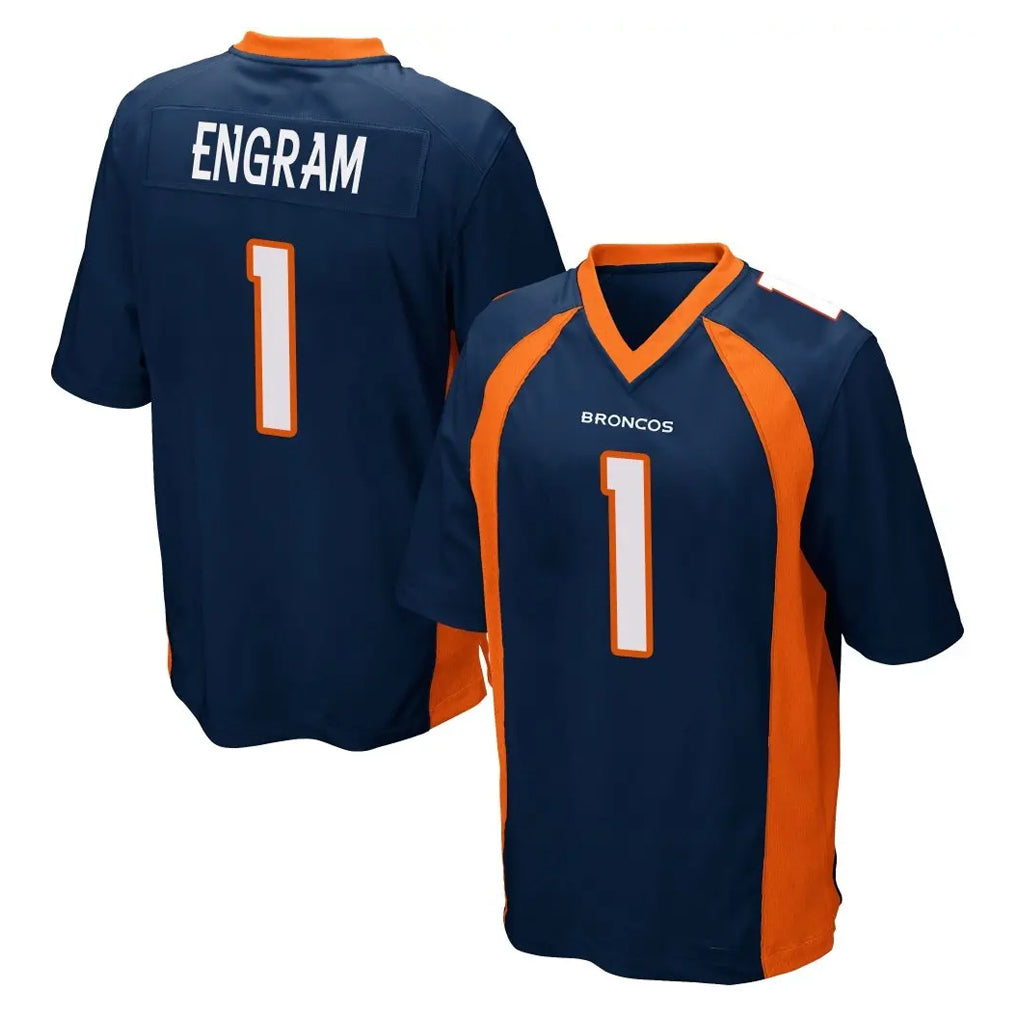 Tlead D.Broncos #1 Evan Engram Player Navy Game Stitched Jerseys