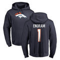 Tlead D.Broncos #1 Evan Engram Player Navy Pullover Hoodie Limited Stitched Jerseys