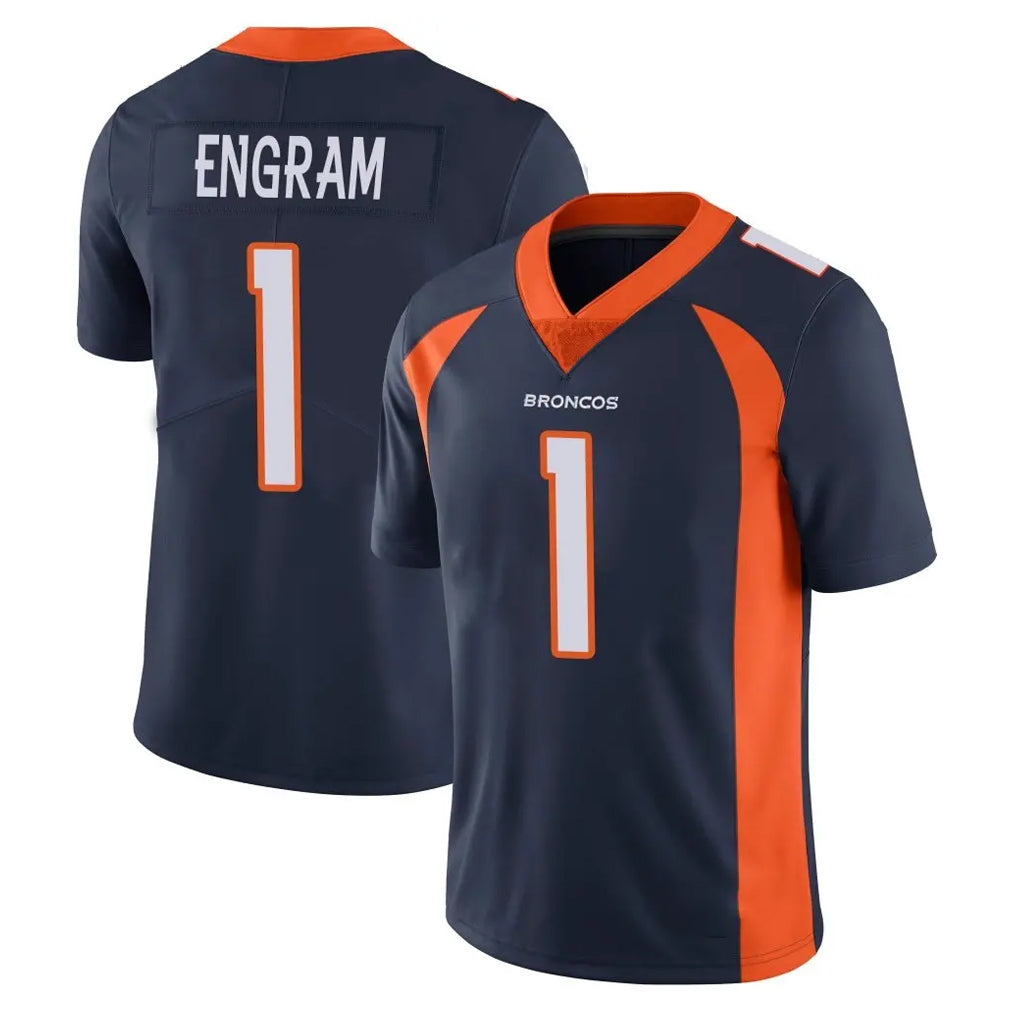 Tlead D.Broncos #1 Evan Engram Player Navy Vapor Untouchable Limited Game Stitched Jerseys