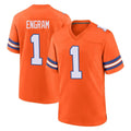 Tlead D.Broncos #1 Evan Engram Player Orange Alternate Collection Throwback Game Stitched Jerseys