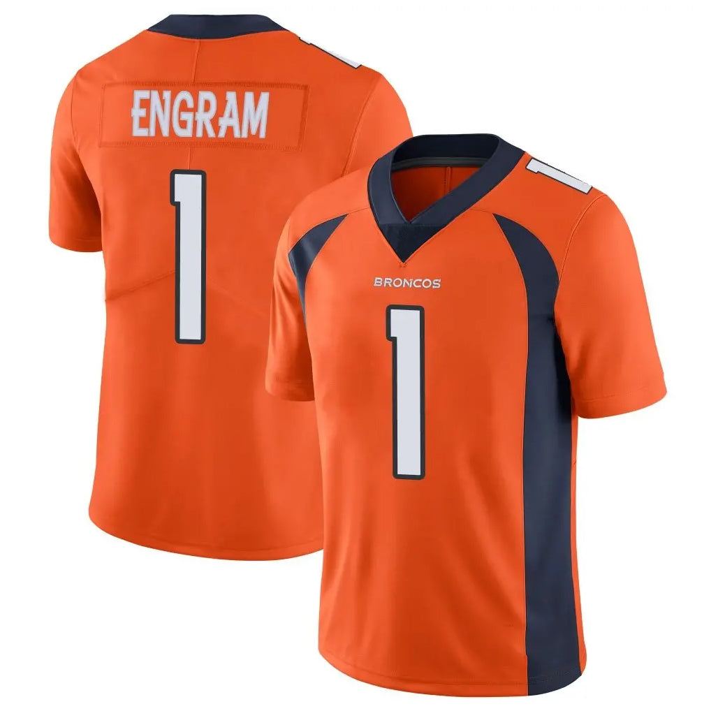 Tlead D.Broncos #1 Evan Engram Player Orange Color Vapor Untouchable Limited Game Stitched Jerseys