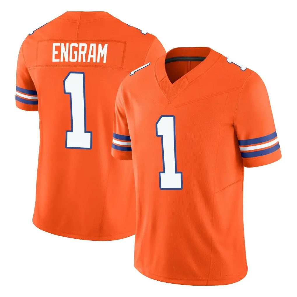 Tlead D.Broncos #1 Evan Engram Player Orange Limited Alternate Vapor F.U.S.E. Throwback Game Stitched Jerseys