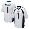 Tlead D.Broncos #1 Evan Engram Player White Game Stitched Jerseys