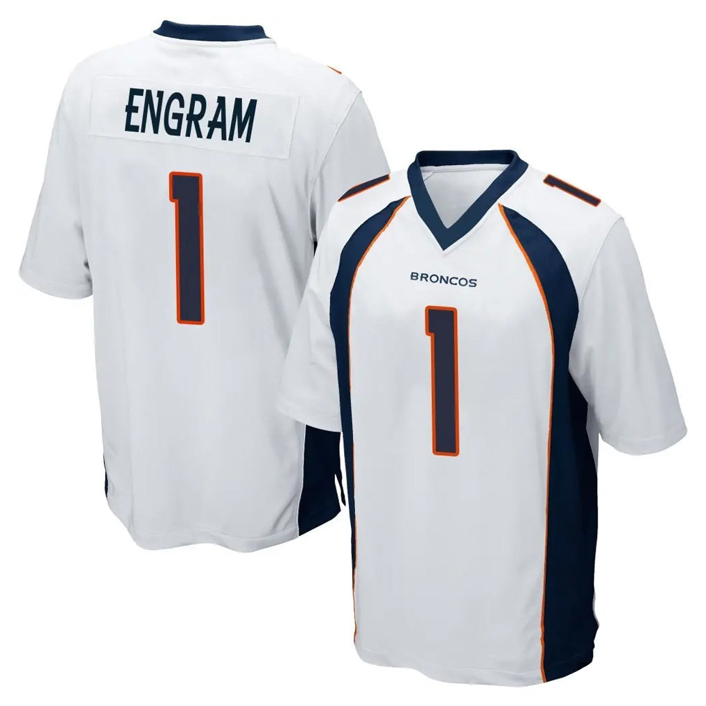 Tlead D.Broncos #1 Evan Engram Player White Game Stitched Jerseys