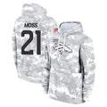 Tlead D.Broncos #21 Riley Moss Player Arctic Camo Salute to Service Hoodies Limited Game Stitched Jerseys